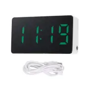 Desk Alarm Clock Digital LED Temperature USB Bedside Table Travel Clocks9687