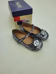 Girls Shoes: Cheroke Flats 11 Jenna Silver Sparkly Glitter