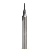 1/4" Shank 18 Degree Zero Point V Groove Engraving Solid Carbide Router Bit