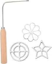 Operitacx 1 Set Youdunzi Mold Wind Fritters Molds Swedish Timbale Iron Spanish Stainless Steel Baking Pans Square Waffle Moulds Snack Maker Mold Pastry Gujiya Spain Fried Aluminum Alloy