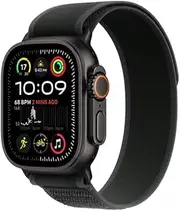 Apple Watch Ultra (2nd Gen) [GPS + Cellular, 49MM] Black Titanium Case with Alpine Loop Black Band (Renewed)