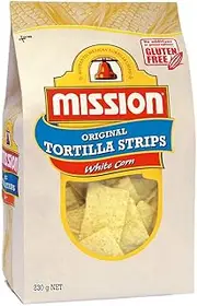 Mission Original Tortilla Strips, White Corn Chips, 230g