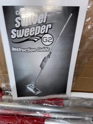 New In Open Box Cordless Swivel Sweeper SWS-TV - As Seen On TV, RED