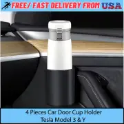4 Cup Holders and Storage for Tesla Model 3 Y Center Console Accessories Insert