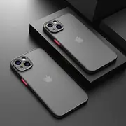 Shockproof Armor Matte Phone Case for iPhone 14 13 Pro Max 12 11 Pro Max XS Max XR X 8 7 Plus Clear Silicone Bumper Cover,Black,for iPhone 14Pro MAX