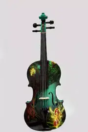 Violin Fairy Outfit 4/4 w Brazilwood bow case rosin strings crystal tuner