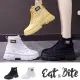 【E&B】厚底帆布鞋/潮流織帶拼接時尚休閒厚底帆布鞋(3色任選)