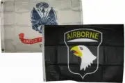 3x5 3'x5' Wholesale Combo Set Army White & Airborne 101st Black Flags Flag