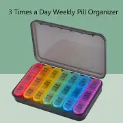 3 Times a Day Weekly Pill Organizer Pill Case Pill Box Colorful 7Day Travel Size