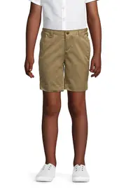 Lands' End Girls Plain Front Blend Chino Shorts in Khaki at Nordstrom, Size 10
