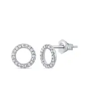 Sabrina Designs 14K 0.1 ct. tw. Diamond Open Circle Studs
