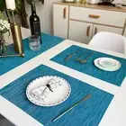 1 Set Table Mats Flexible Heat-resistant Home Hotel Restaurant Dining Table Mat