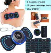 Tens Machine Massagers EMS Full Body Relax Pads Rechargable Portable Tens Unit