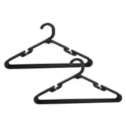 30x Plastic Black Clothes Hangers Large 40cm Adult Cloth Coat Shirt Clothing