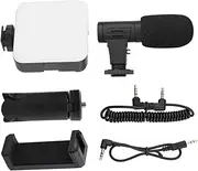 Angoily Complete Cellphone Vlog Kit: Fill Lamp Bracket Tripod Microphone for Crystal Videos