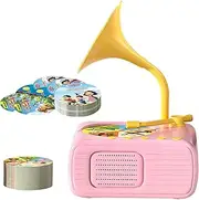 Kids Toy Record Player,Kids Gramophone with 96 Cards,Toddler Music Player Gramophone Music Toy,Baby Record Players Children'S Story Music Player with 96 Cards for Girls, Boys, Kids Aged 3-12 Years Old