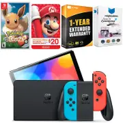 Nintendo Switch Red/Blue OLED + Pokemon Let's Go, Eevee! + $20 eShop Gift Card