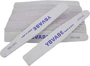 YBVABE Nail File, 12Pcs Nail Files100/180 Grit Double Sided, Premium Professional Salon Quality- Reusable Washable Emery Boards Manicure Tool for Nail Shaping, Dual Grit Manicure & Pedicure(Rhombus)