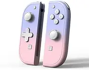 Svonero Controllers Compatible with Switch/Switch Lite/Switch OLED, Left and Right Switch Controllers, 6-Axis Gyro, 500 mAh Battery, 15 Hours Playtime (Gradient Purple Pink)