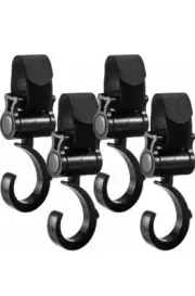 4 Pack Stroller Hooks, Stroller Clips Hooks Hanger Diaper Bags Hook