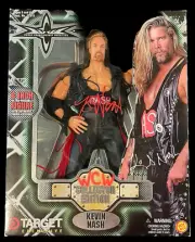 KEVIN NASH SIGNED WCW NWO 1999 TOY BIZ 8 Inch Figure BECKETT WITNESS COA 712