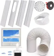 Portable Air Conditioner Window Vent Kit with 5.9" AC Exhaust Hose & Coupler
