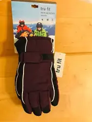 TRULFIT YOUTH INSULATED SKI GLOVES WITH HOOK AND LOOP STRAP