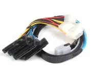 Mini SAS SFF-8087 Male to 4x SAS SFF-8482 Female With IDE Power Cable 1M 3FT