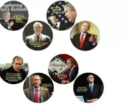 George W. Bush 8 Piece Coaster set Series 1 and 2