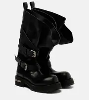 [Balenciaga] Balenciaga Venom leather combat boots AU 9 black