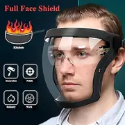 Full Face Protective Mask Adjustable Anti-fog Plastic Mask, Breathable Design, Suitable For Outdoor And Kitchen, Secure Closure - Ideal Gift For Family And Fri