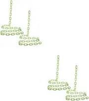 Ciieeo 2sets Realistic Luminous Chains Glow in The Dark Plastic Prop for Halloween Party Decoration 2m Length 2pcs*2