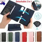 Fr Samsung S25 S24 S23 FE S22 S21 Ultra Plus Removable Wallet Cover Leather Case