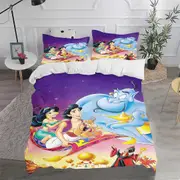 c291 Princess Jasmine, Aridin Duvet Cover Queen Size Bedding Set 100% Polyester 3-Piece Set 1 Quilt Cover Home Decor ee291