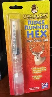 QUAKER BOY RIDGE RUNNER HEX DEER GRUNT CALL - NEW IN PACKAGE