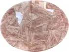 Rose Quartz Coffee Round Top, Agate Quartz Stone Living Room Center Top Decors