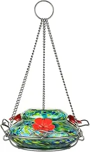 Nature's Way Bird Products GHF7 Hand Blown Illuminated Top Fill Hummingbird Feeder