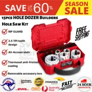 MILWAUKEE 19-64MM BI-METAL COBALT HOLESAW SET FOR GENERAL PURPOSE - HOLEDOZER -