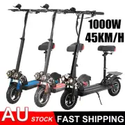 1000W Adult Electric Scooter Off Road 45KM/H 10" Long Range E Scooter With Seat