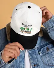 [Skylark] Skylark Men's Vacation Dad Cap in Off White/Charcoal One Size Off White/Charcoal