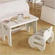 Kids Desk and Chair Set, Children Study Table and Chair, Suitable for School and Home Learning Tools for Boys and Girls Aged 2-6