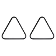 2x Formula Sports PVC Triangle 10-Ball Billiard Rack Accessory 1 7/8" Size Black