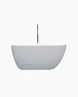 Freestanding Bath 1400 Acrylic White Asymmetrical Modern Egg Shaped Bathtub NEW