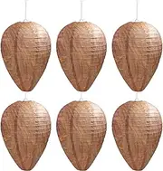 6 Pack Wasp Nest Decoy Safe Natural and Non-Toxic Hanging Wasp Deterrent