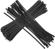uxcell 1000Pcs PVC Twist Ties 3.93Inches Bread Ties Black Flat Twist Ties for Plastic Bags Reusable Plant Ties for Cake Pops Cello Candy Bread Coffee Bags