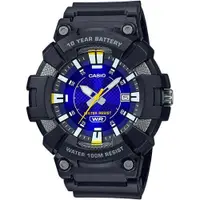 在飛比找ETMall東森購物網優惠-CASIO 卡西歐 10年電力 運動風大三針手錶-藍 (MW