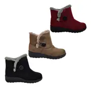 Panda Eugenia Ladies Slippers Ankle Boot Indoor Outdoor Furry Lined Button Side