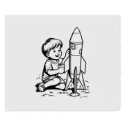 2 x 'Boy Playing With Model Rocket' Lens Cleaning Cloths (LC00025494)