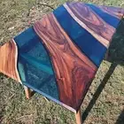 48" x 24" Custom-Made Epoxy Resin Tabletop - Rectangle Coffee Table