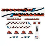 Mongoose - 1992 Hooligan Fluro Orange Decal set - old school bmx